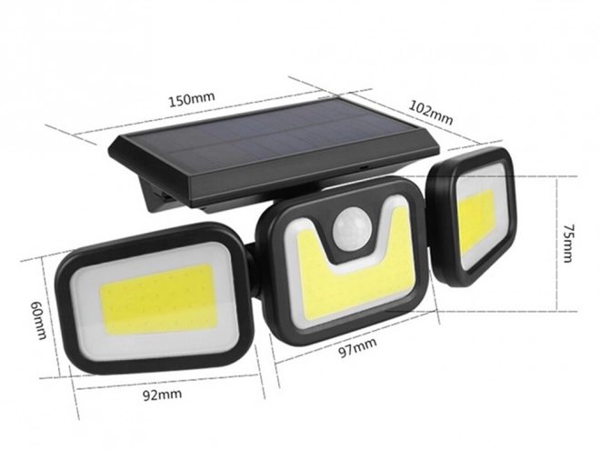 Solarna lampa uliczna z czujnikiem ruchu i pilotem zdalnego sterowania