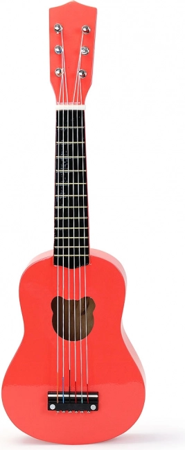 Vilac pomarańczowa drewniana gitara dla dzieci