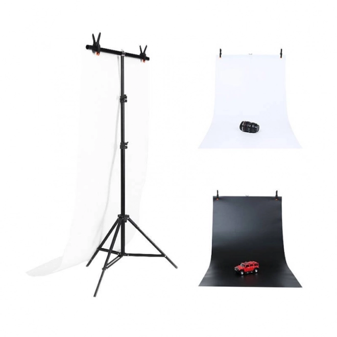 Fotoatelierowe wsparcie tła Puluz 70x200 cm z 2 tłami