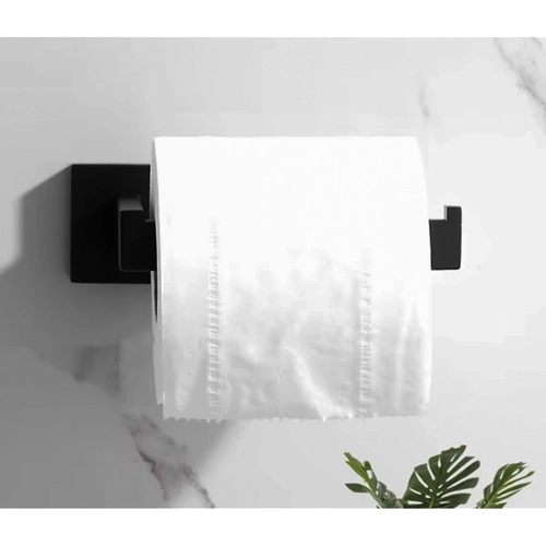 Czarny loftowy uchwyt na papier toaletowy na ścianę