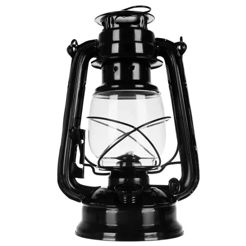 czarna lampa olejowa 24cm