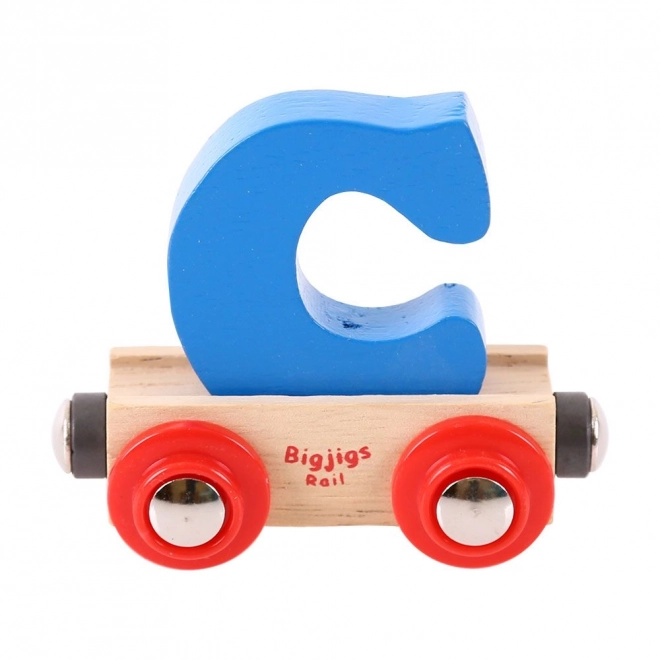 Bigjigs Rail Wagon literka drewnianej kolejki - Litera C