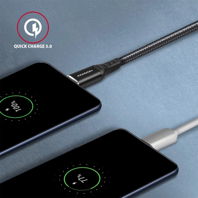 USB kabel Axagon USB-C na USB-A, 1m, czarny