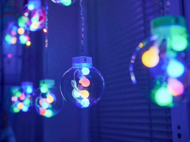 Kurtyna LED kolorowa z żarówkami - 3 m, 108 LED