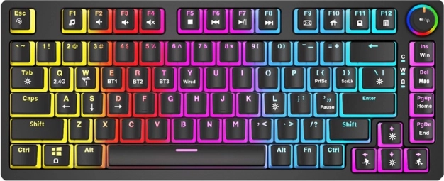 Bezprzewodowa mechaniczna klawiatura Savio Phenix RGB