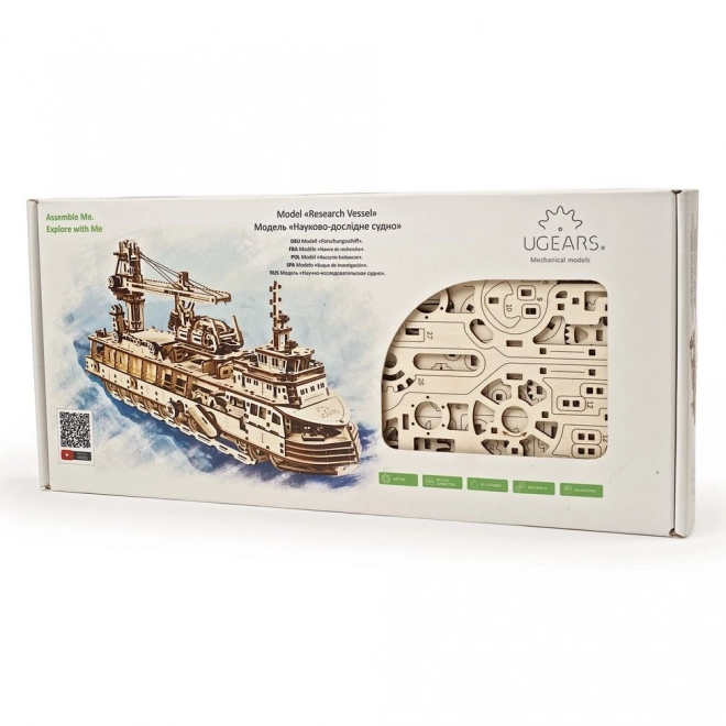 Ugears 3D puzzle - Badawczy statek parowy 575 elementów