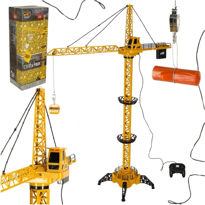 Zdalnie sterowany żuraw budowlany RC z hakiem 128 cm