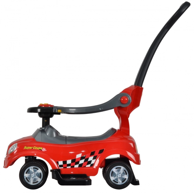 ECOTOYS Jeździk z dźwiękami i prowadnikiem Auto czerwone