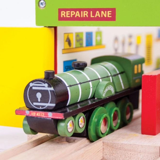 Bigjigs Rail Drewniana replika lokomotywy Flying Scotsman