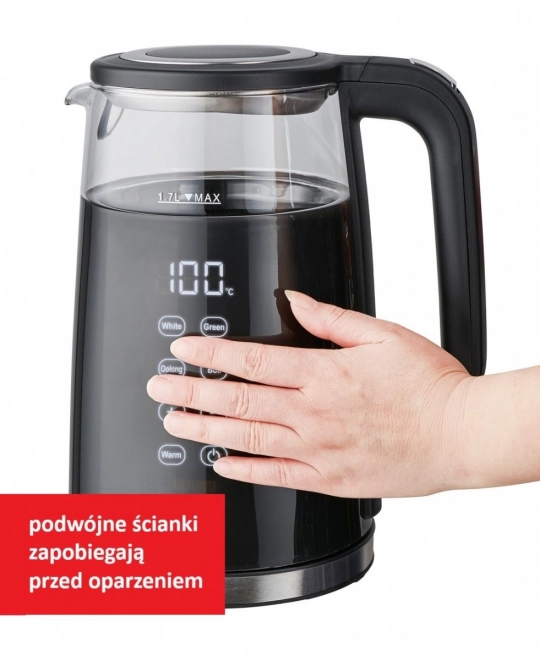 Elektryczny czajnik z regulacją temperatury 1,7 l 2200 W