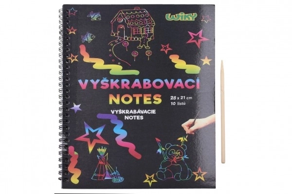 Skrobakowy notes tęczowy 10 arkuszy