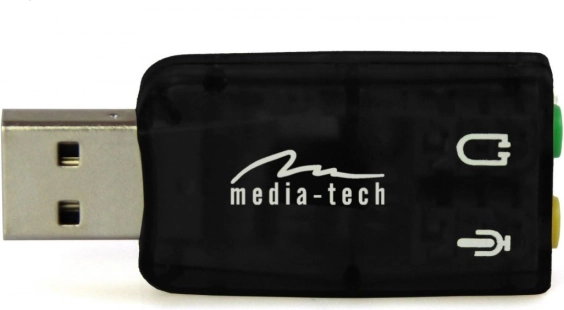 USB karta dźwiękowa z wirtualnym dźwiękiem przestrzennym 5.1