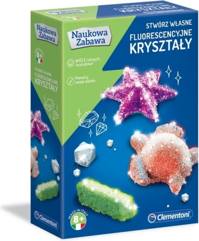 Naukowy zestaw fluorescencyjne kryształy