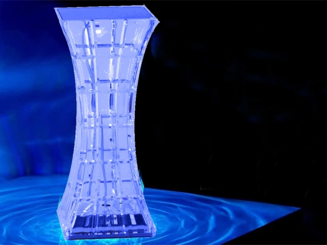 Kryształowa nocna lampa z RGB LED i pilotem