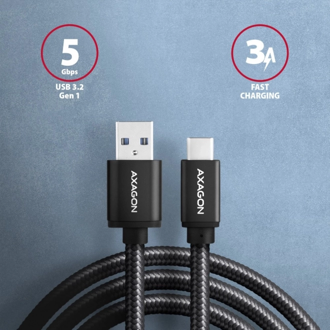 Kabel USB-C do USB-A 1,5 m USB 3.2 Gen 1 3A ALU pleciony