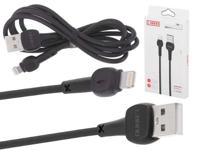 Czarny szybkoladujacy kabel Lightning