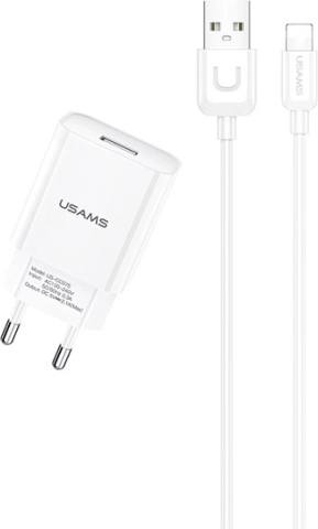 Ładowarka USAMS 1xUSB T21 Lightning 2,1A