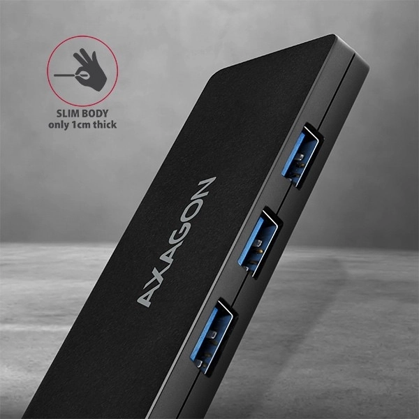 Axagon Slim USB Hub 4-portowy USB 3.2 Gen 1 z 14cm kablem Typ-C