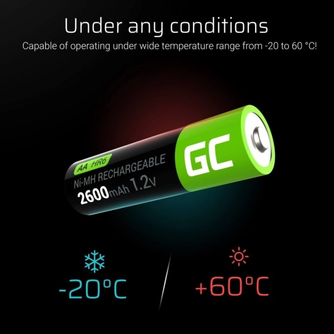 Ładowane ogniwa AA R6 2600mAh 16 sztuk