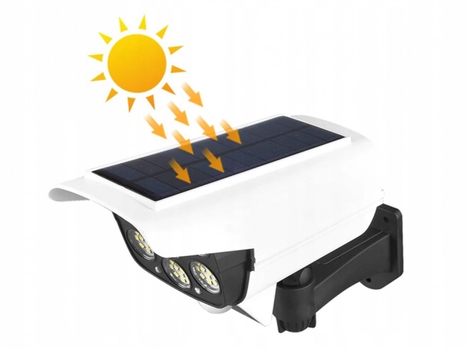 Solarne światło z czujnikiem ruchu i atrapą kamery