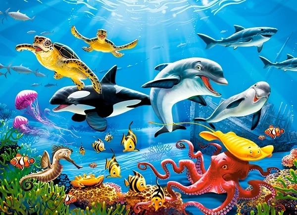 Puzzle 200 elementów tropikalny podwodny świat