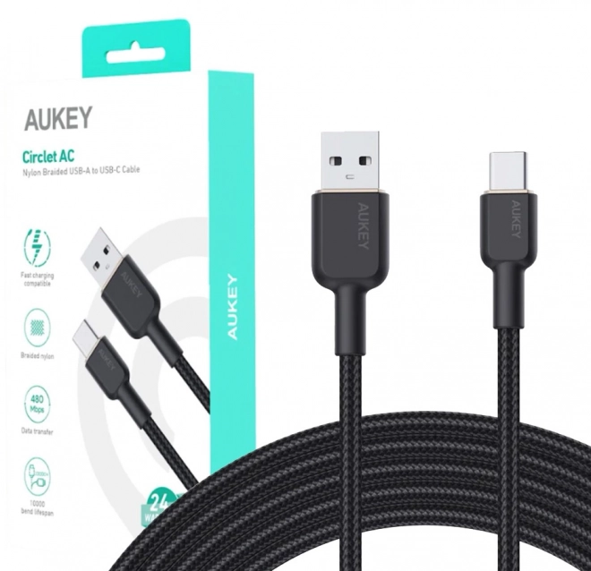AUKEY kabel nylonowy USB-C na USB-A 1.8m