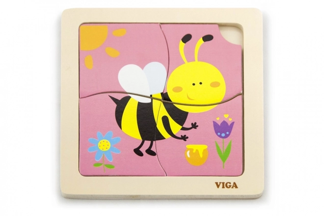 Drewniane puzzle pszczółka firmy Viga