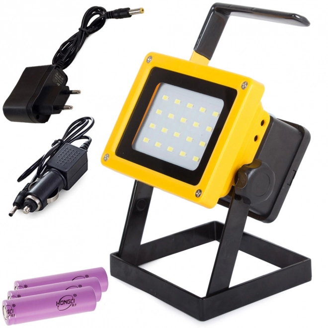 Przenośna ładowalna lampa LED z halogenem 100W