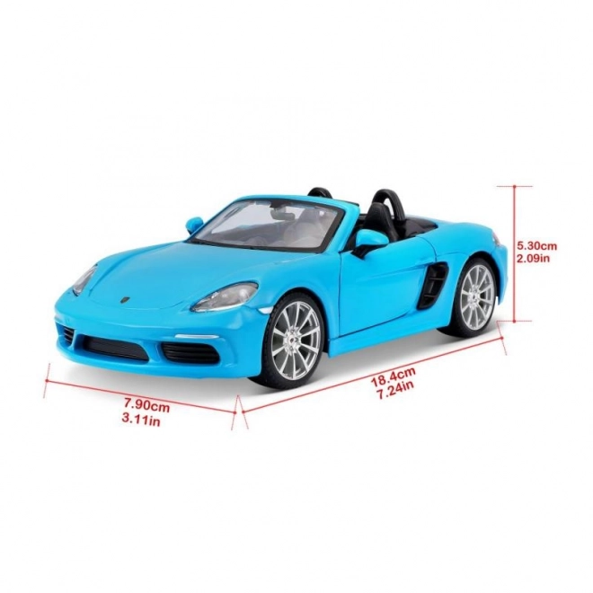 Bburago 1:24 Porsche 718 Boxster Niebieski