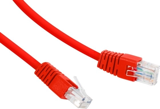 Kabel sieciowy UTP Cat 6 RJ-45 0,25 m czerwony
