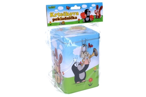 Duża metalowa skarbonka z Krecikiem