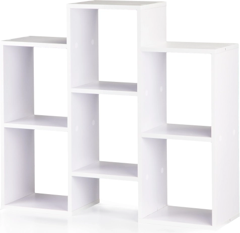 ModernHome nowoczesna obrotowa biblioteczka z laminatu, biała