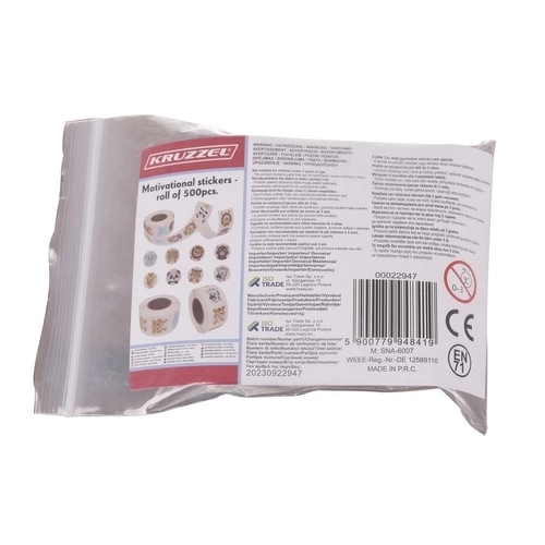 Motywujące naklejki - rolka 500 szt. Kruzzel 22947