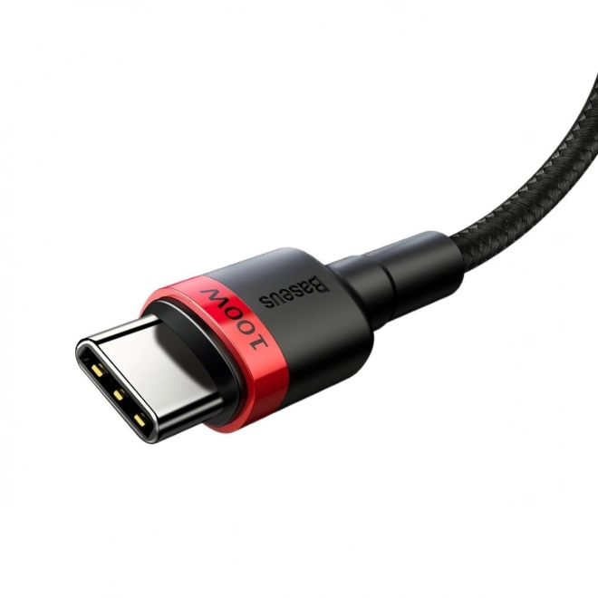USB-C kabel do szybkiego ładowania Baseus Cafule 100W czerwony czarny