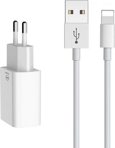Podwójna ładowarka USB z kablem Lightning 1 m MCDODO (EU) – biała