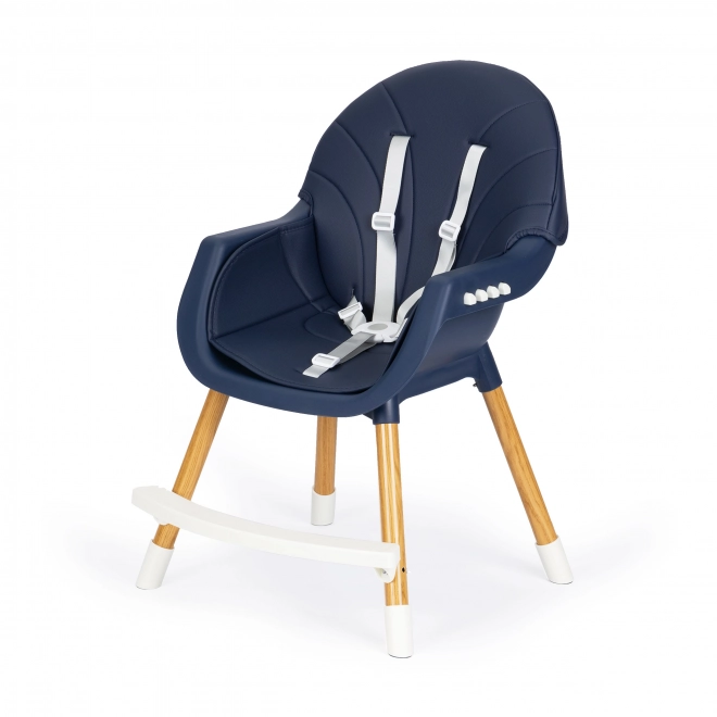 Ecotoys Krzesełko do karmienia 2w1 niebieskie