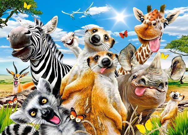 Puzzle Africka Selfie