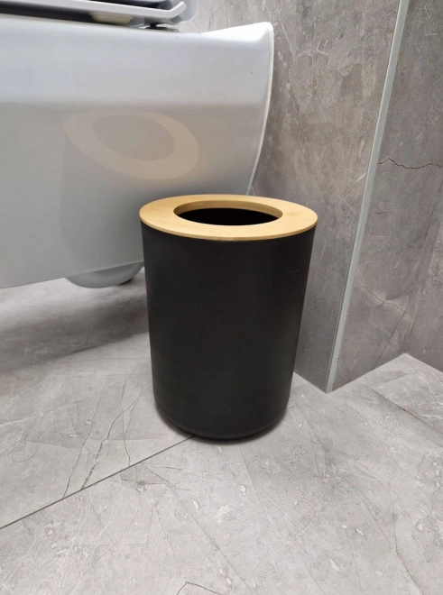 Elegancki zestaw akcesoriów łazienkowych 6 szt. czarny