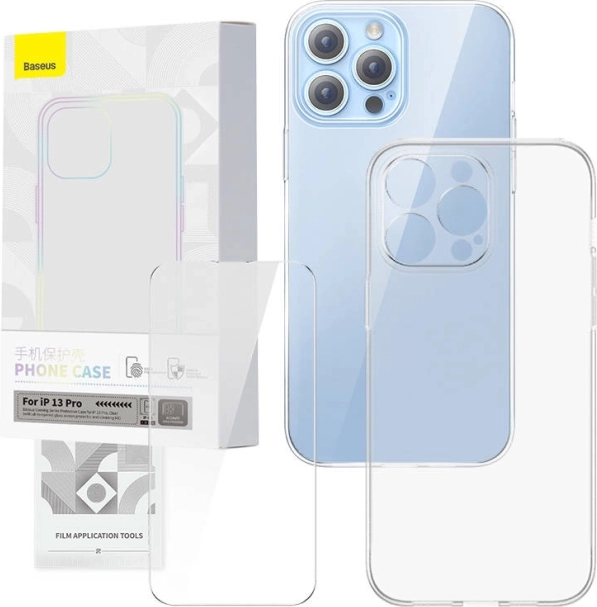 Przezroczyste etui i szkło hartowane BASEUS Corning do iPhone 13 Pro