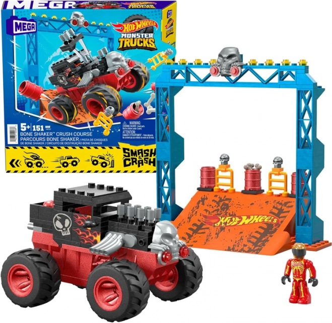Hot Wheels Monster Truck Zestaw Konstrukcyjny 151 el. Auto + Rampa
