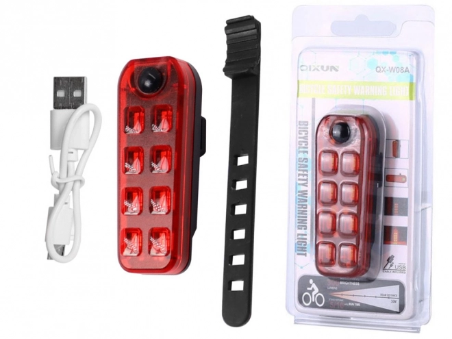 Tylnia lampa LED na rower z ładowaniem USB