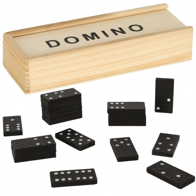 Drewniane domino do zabawy rodzinnej
