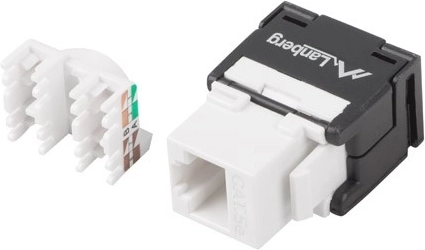 Keystone moduł RJ45 UTP kat. 5e beznarzędziowy, 180° do puszek instalacyjnych