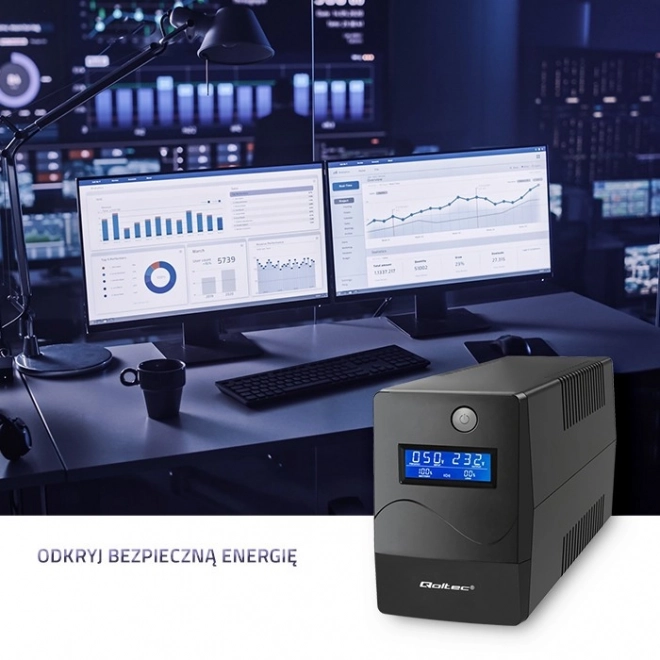 Zasilacz awaryjny UPS Monolith 650VA 360W LCD USB RJ45