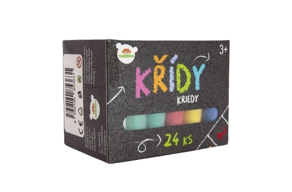 Kreda kolorowa chodnikowa 24 sztuki w pudełku 15x11x10cm