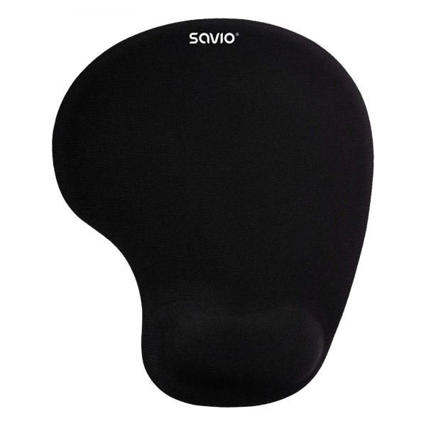 Czarna ergonomiczna podkładka pod mysz SAVIO