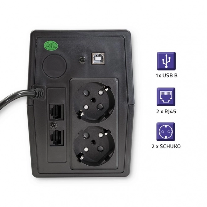 Zasilacz awaryjny UPS Monolith 650VA 360W LCD USB RJ45