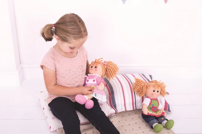 Bigjigs Toys Turkusowa sukienka ze sweterkiem dla lalki 38 cm