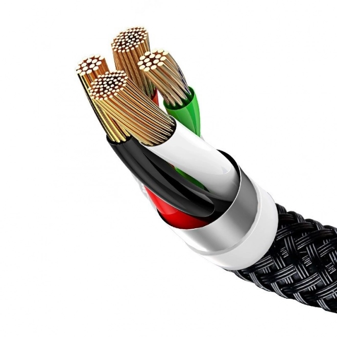 Baseus szybki kabel USB 3w1 z złączami Type C / Lightning / Micro 3A 1,2M - czarny