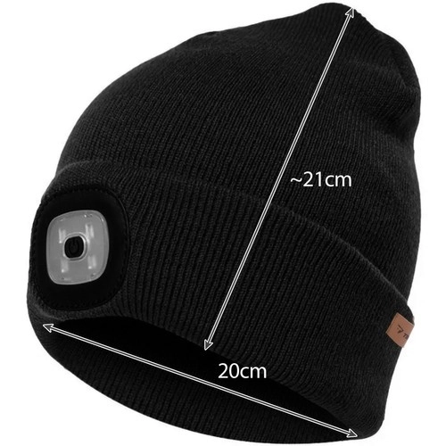 Zimowa czapka z latarką - czarna Trizand 22663